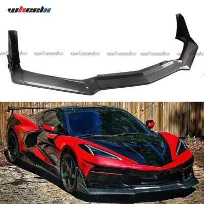 Parachoques delantero para Chevrolet Corvette C8 Z51 STG 2020-2025 aspecto de fibra de carbono Foto 1 de 4