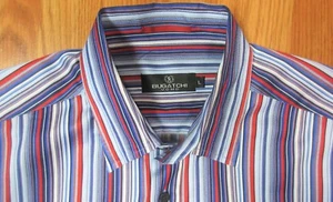 CAMISA BUGATCHI AJUSTE REGULAR PARA HOMBRE 100% ALGODÓN A RAYAS TALLA GRANDE, L - Imagen 1 de 3