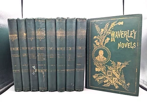 Waverly Novels Sir Walter Scott Lot of 9 Antique Vtg Collier Illustrated 1800s - Picture 1 of 23