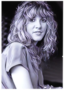 STEVIE NICKS * Custom ACEO * Fun Novelty * MUSIC ARTIST * Art Card * ATC - Picture 1 of 2