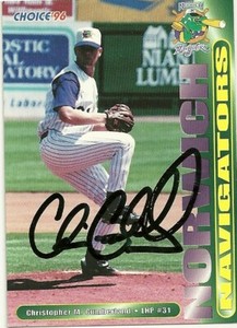 1996 Norwich Navigators CHRISTOPHER CUMBERLAND Signed Card autograph YANKEES
