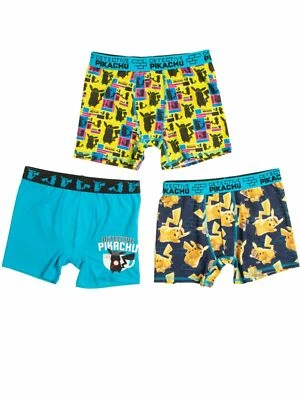 Pokemon Boys Detective Pikachu 3pc Boxer Shorts Set Underwear Briefs - Image 1 of 2
