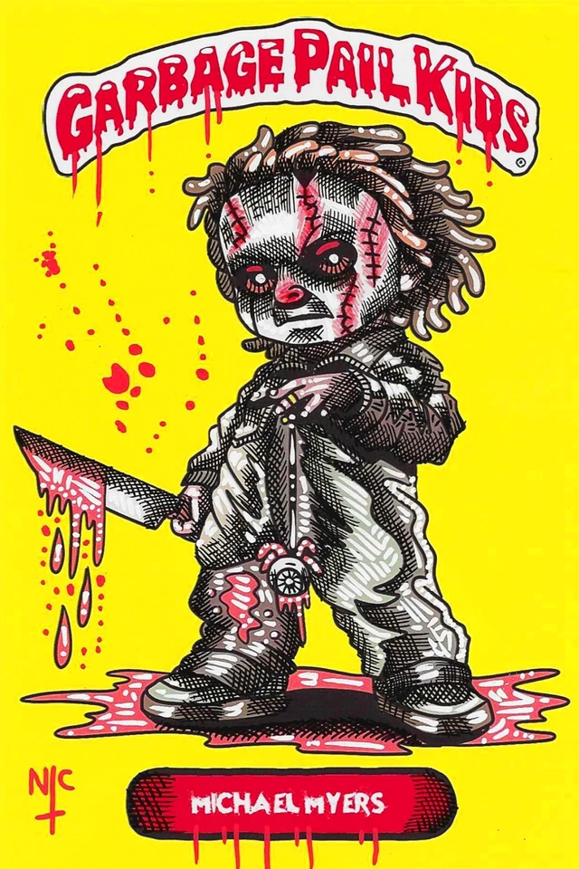 GPK SKETCH ART 4 x 6 inch oversize hand drawn on art paper, signed plain back - Image 1 of 1