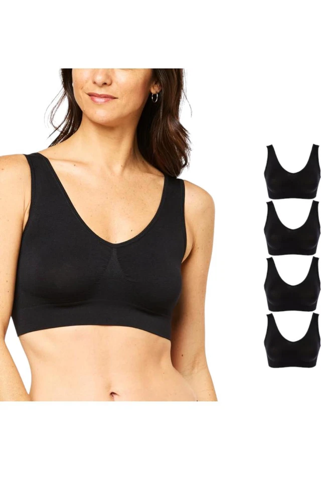 Rhonda Shear 4-pack Original Ahh Bra Black - Image 1 of 1