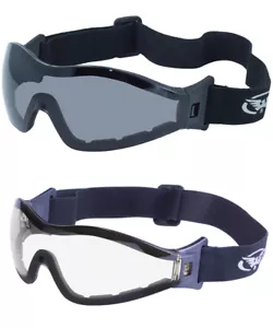 2 Pairs of Global Vision Z-33 Parasports Goggles 1 Tinted & 1 Clear & 2 Pouches - Picture 1 of 11