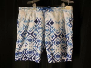 Roundtree Yorke CARIBBEAN Swim Shorts Trunks size XL white blue NWT - Picture 1 of 2
