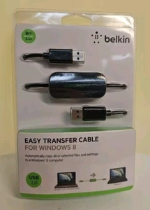 Belkin Easy Transfer Cable for Windows 8 Factory Sealed USB 2.0 8 ft. OPEN BOX - Picture 1 of 2