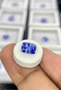 Blue Tanzanite Flawless 9.60 Ct + Huge Tanzania Natural A++ Cushion Cut Gemstone - Picture 1 of 7