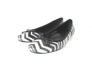Vaneli Mocassino piatto nero bianco fiocco scarpa comoda donna 9M (SW19)pm1 - Foto 1 di 5