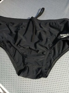Traje de baño Speedo para hombre Powerflex sólido calzoncillos de natación negro buceo 34 nuevo con etiquetas - Imagen 1 de 9