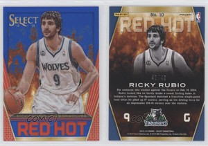 2013-14 Panini Select Red Hot Blue Prizm /49 Ricky Rubio #10