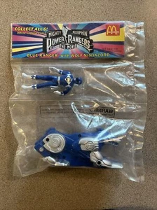 Vintage McDonalds 1995 Mighty Morphin Power Rangers Blue Ranger Wolf NEU VERSIEGELT - Bild 1 von 8