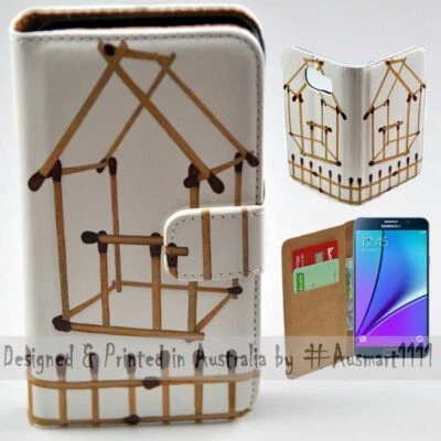 For Samsung Galaxy Note Series - Matchstick House Print Mobile Phone Case Cover - image 1 of 3