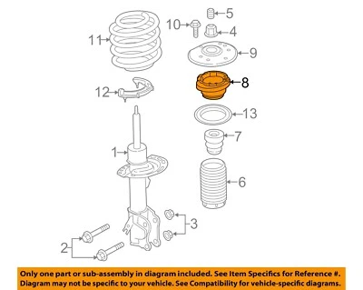 Componentes de puntales de suspensión delantera Ford OEM 13-20 Fusion DG9Z18198A Foto 1 de 2