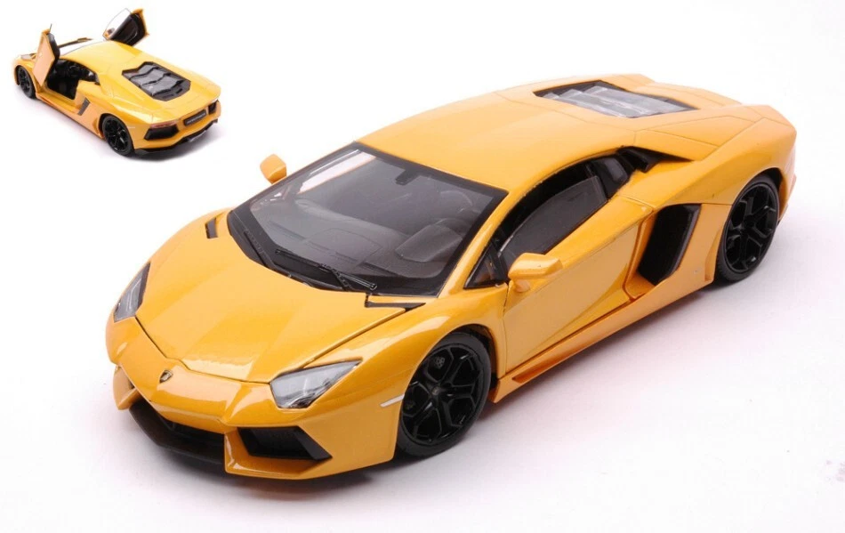 MODELLINO AUTO STATICO WELLY LAMBORGHINI AVENTADOR LP 700-4 2011 GIALLO 1:24 - Immagine 1 di 1