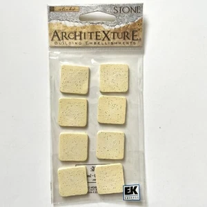 Sticko Ivory Stone Square Tiles Stickers 8 pc Dollhouse Diorama Building Model - Picture 1 of 5