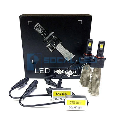 Kit de faros LED sin ventilador 9006 6000K blanco Canbus bombillas de conversión luz antiniebla Foto 1 de 4