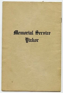Radio City Synagogue Yizkor Prayerbook , New York, 8 pages. Jewish , Judaica - Picture 1 of 5