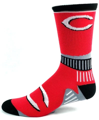 Cincinnati Reds Black & Red Sport Big Crew Socks Cover