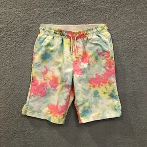 cat jack shorts Kids Boys Large 14/16 Tie Dye Pink Yellow - Picture 1 of 11