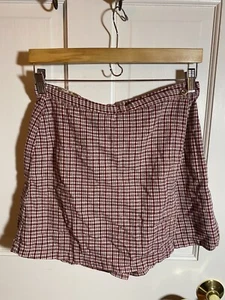 Vintage Y2K AMI Plaid Skort Red and Black Size 10/Large - Picture 1 of 7