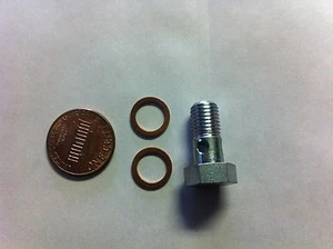Perno y arandelas Banjo de acero, rosca de perno de 8 mm x 1 mm. Cabezal de perno 12 mm - Imagen 1 de 1