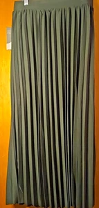 Love Poem by Block Micro Pleated Midi Skirt Elastic Waist Size Large Black NWT - Picture 1 of 4