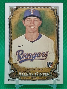 Wyatt Langford RC 2024 Topps Allen & Ginter #278 Texas Rangers Rookie  - Picture 1 of 9