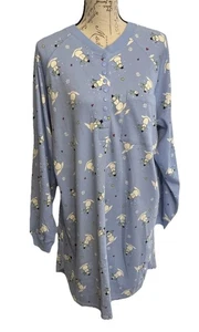 Cabernet Sleepwear Women’s M Sleepshirt Snowman Print NWT Nightshirt Cotton - Picture 1 of 9