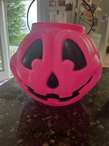 Secchio per caramelle vintage zucca Jack-O-Lantern schiuma generale rosa stampo per soffiaggio - Foto 1 di 13