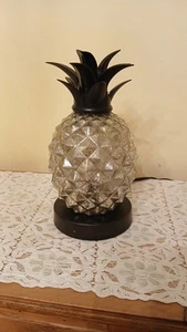 Mercury Glass Light Gold Glass Pineapple Table Countertop Bedside Lamp 10" Tall - Picture 1 of 11