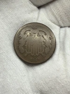 1869 Two Cent Piece L38 - Picture 1 of 2