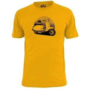Mens Scooter With Helmet T Shirt  Vespa Mod Weller - Picture 1 of 4