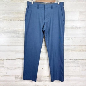 Reaction Kenneth Cole Mens Dress Pants Blue 32x29 Slim Fit Career Casual - Picture 1 of 12
