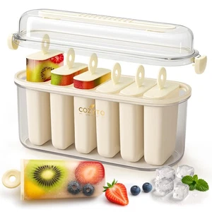 Frozora AquaSix – Premium 6-Mold Popsicle Maker Set (120ml Each) with Anti-Sp... - Picture 1 of 7