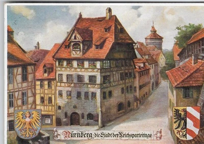 Cartão postal usado Reichsparteitag 1935 Segunda Guerra Mundial Terceiro Reich alemão - Imagem 1 de 2