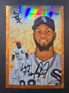 LUIS ROBERT 2022 Topps Chrome Platinum #/25 Orange Toile Refractor White Sox - Picture 1 of 4