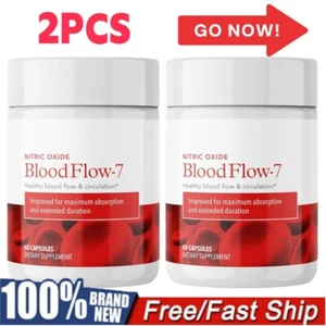 (2X) Nitric Oxide BloodFlow-7 | - Nitrosigine supplement - 120 Capsules - Picture 1 of 9