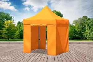 Faltpavillon Faltzelt Pavillon 2x2 Orange Gartenzelt Klappzelt Wasserdicht - Bild 1 von 11