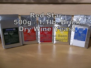 Red Star Dry Wine Yeast, 500g / 1.1lb. Brick - Picture 1 of 6