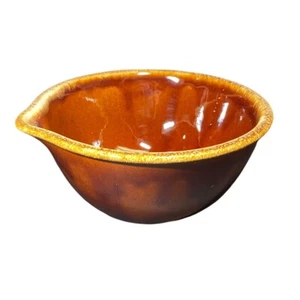 Rumpf 8" Lippe Rührschüssel Braun Tropfglasur Ausgießer Ofenfest - Bild 1 von 6