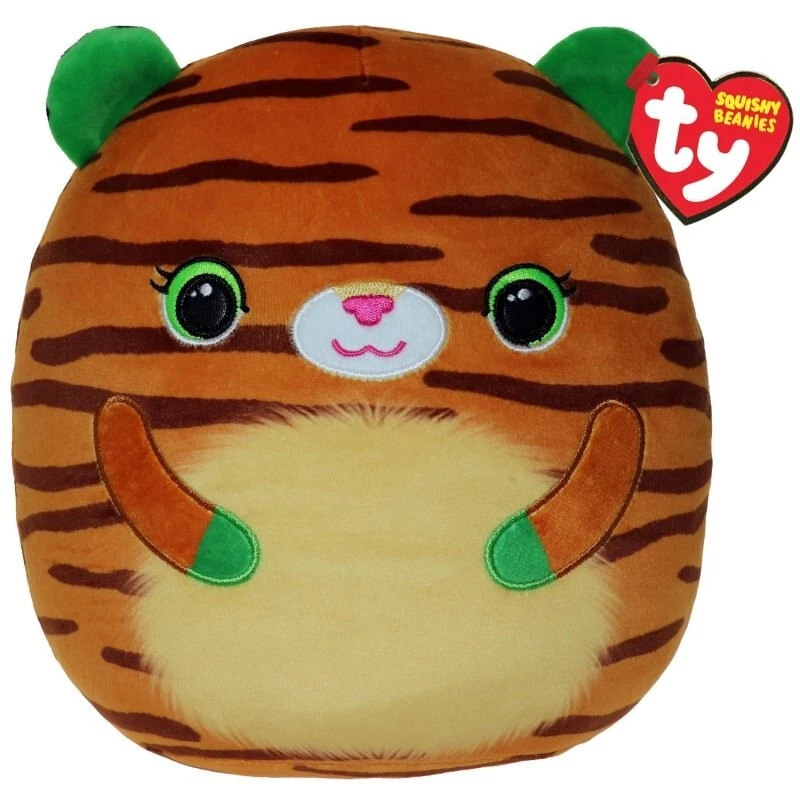 TY TIGGY TIGER Squish-A-Boos Collection Soft Toy Plush Cushion 10" 39418 - Image 1 of 1