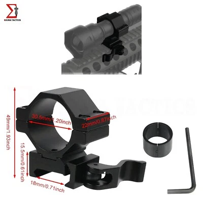 SIGMA TACTICS QD Quick Release Weaver Picatinny Scope Light Mount Ring 30MM 25.4 MM for 20MM