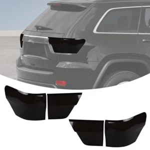 For 11-13 Jeep Grand Cherokee Left&Right Smoke Black Taillight Rear Lamp Covers - Picture 1 of 13
