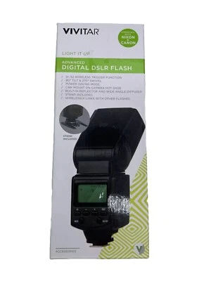 Vivitar Advanced Digital DSLR Flash for Digital Cameras VIV-SF7500 Nikon / canon - Image 1 of 3