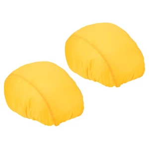 2Pcs Cycling Bicycle Helmet Cover Waterproof Motorcycle Helmet Rain Cover Yellow - Picture 1 of 5