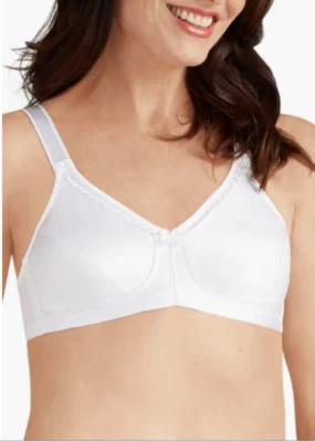Sujetador Mastectomía Amoena Rita 2004 Copa Suave Inalámbrico Blanco 34B Bolsillos NUEVO Foto 1 de 4