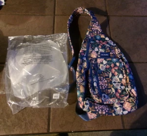 Vera Bradley Sling Bag ENCHANTED MANDALA BLUE NWT - Picture 1 of 5