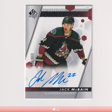 2022-23 SP Authentic Jack McBain Future Watch Auto /999 #123