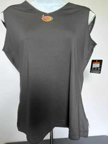 NWT WOMENS ATLANTA THRASHERS Antigua Sleeveless Tee Black W/White Sz Lg C3230 Cover